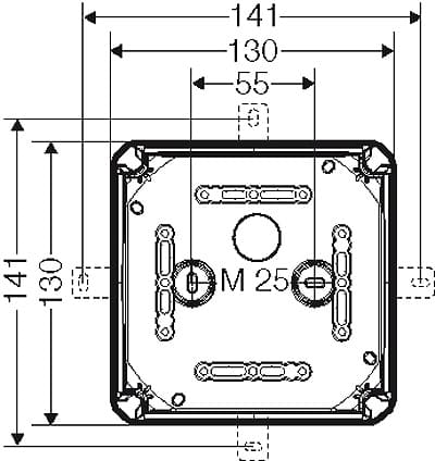 Размеры клеммной коробки DK 0606 G